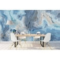 thumbnail image 5 of GK Wall Design  Turquoise and Blue Waves Marble Pattern Removable Wallpaper H:114"  x W:204", 5 of 5