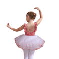 thumbnail image 2 of LYMAYTER ‌Toddler Ballerina Outfit Short Sleeve for 3Y-11Y Leotard Tutu Dress Girls Dance Party Set, 2 of 7