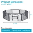 thumbnail image 3 of Vibrant Life 8-Panel Plastic Playpen for Dogs, Dark Gray, 24", 3 of 9