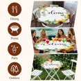 thumbnail image 7 of Yellow Sunflowers Round Tablecloth, Fitted Table Cover with Elastic for 55"-60" Round Tables, Summer Floral Eucalyptus Leaves Striped Table Cloth Outdoor Indoor Dinning Party Waterproof Tablecloths, 7 of 7