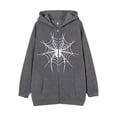 thumbnail image 4 of Dark hip-hop gótico Harajuku Y2k estampado de araña cremallera Sudadera con capucha hombres y mujeres Harajuku chaqueta sudadera, 4 of 4