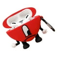 thumbnail image 4 of Funda protectora para auriculares Nikou con bonitos dibujos de silicona para auriculares inalámbricos Bluetooth color Negro y rojo, 4 of 15