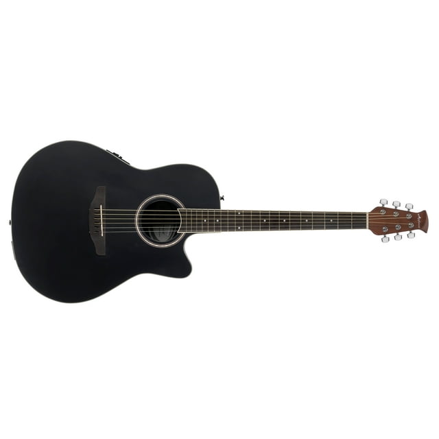 Applause Guitars CS Steel String Acoustic / Electric Guitar, Black Satin