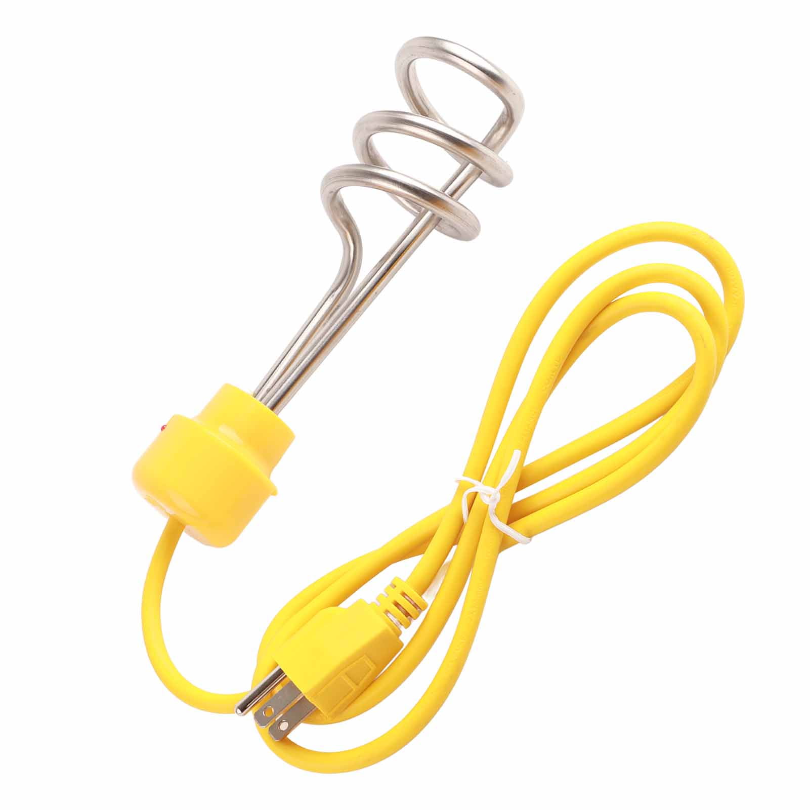 7.9X2.2 Inch Yellow Immersion Water Heater Cord Length 4.9 Feet 1500W Stainless Steel Electric Immersion Heater Portable Immersion Water Heater Suitable For Home Office Travel