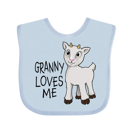 

Inktastic Granny Loves Me- Cute Goat Gift Baby Boy or Baby Girl Bib
