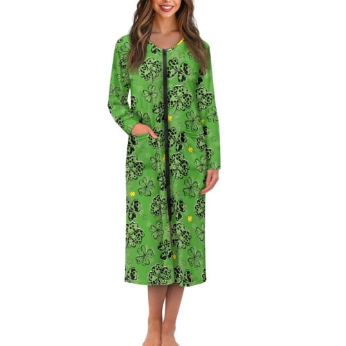 FOR U DESIGNS Hunting Camo Pattern Women Nightgown Soft House