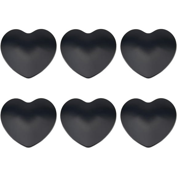 6Pcs Metal Heart Car Sticker Black 3D Car Emblem Alloy Self Adhesive Car Stickers Car Logo Decals for Car Decor Bumper Window Laptops Luggage Exterior Window Motorcycle Black DIY
