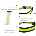thumbnail image 2 of GOOHOCHY Cinturón reflectante LED ajustable, cinturón de seguridad reflectante recargable (verde), 2 of 8