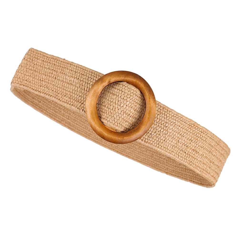 Round Wooden Buckle Dress Belt Women Braided Retro Bangladesh Ubuy
