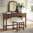 thumbnail image 2 of Crosley Furniture Vista Vanity, Mirror And Stool In Mahogany, 2 of 10