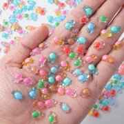 200Pcs Mini Resin Turtles Glow in the Dark, 0.43x0.28inch Tiny Sea Turtle Animals Small Luminous Figures Miniature Plastic Ocean Animal for Fairy Garden Micro Landscaping Dollhouse Home Decor Crafts