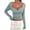 Bean Green, variant on Women'S Long Sleeve V Neck T Shirts Double Lined Crop Top Seamed Cup Going Out Tops Bean Green M