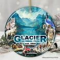 thumbnail image 2 of Artistic Glacier National Park Adventure Handmade Ceramic Ornament, Montana Souvenir and Gift, 2 of 6