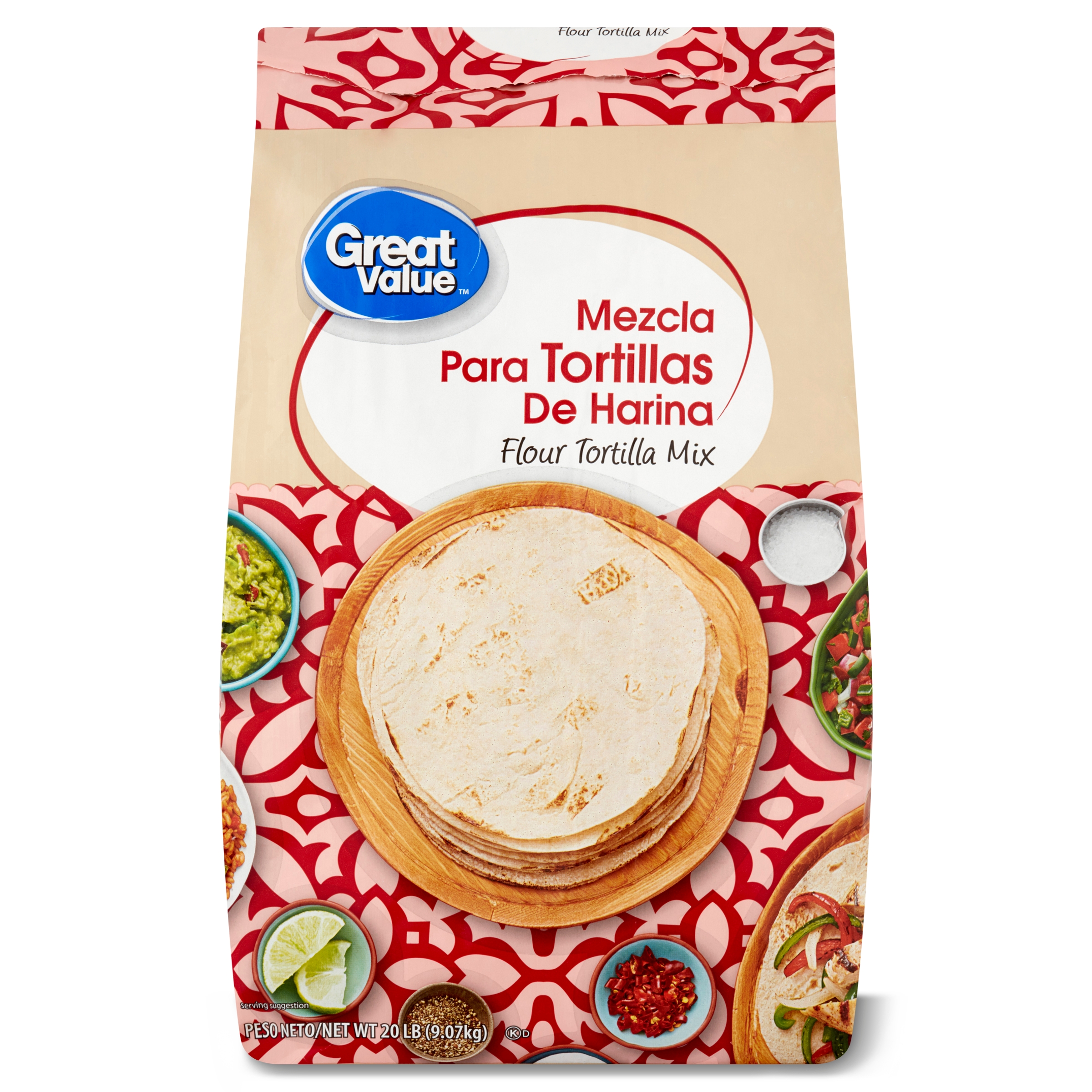 Great Value Flour Tortilla Mix, 320 oz