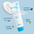 thumbnail image 5 of Bliss Baby Sunscreen, Premium SPF 30 Mineral Lotion, Natural Zinc Oxide, Fragrance-Free, Hypoallergenic & Dermatologist Tested, Water-Resistant, Vegan, Sensitive Skin - For Babies, Kids & Family, 5 of 8