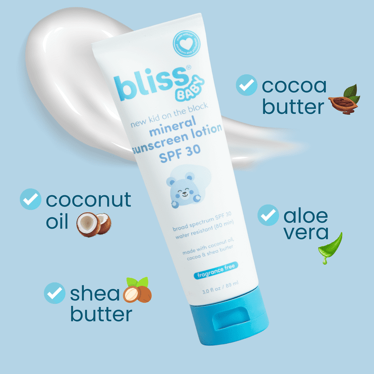 Bliss Baby Sunscreen SPF 30 Mineral Lotion, 3 fl oz photo 4