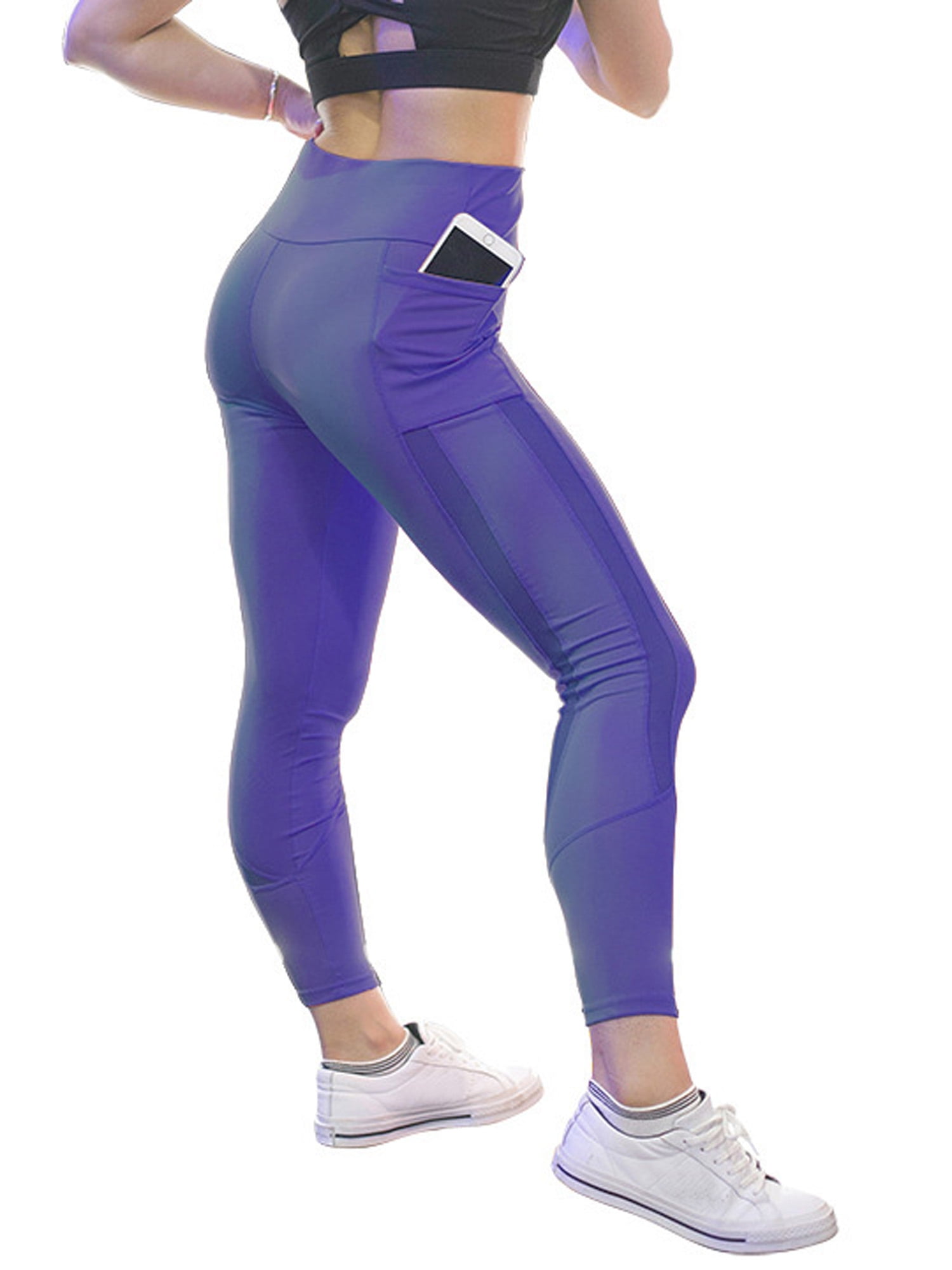 purple leggings with pockets