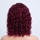 thumbnail image 3 of Peluca de mujer color vino tinto, corta y rizada, con flequillo y cabello rizado pequeño., 3 of 5