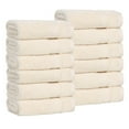 thumbnail image 2 of Superior Belmont Zero Twist Face Towels Washcloths, Set of 12, Ivory, 2 of 10
