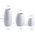 thumbnail image 3 of Juego de 3 jarrones de cerámica blanca para decoración del hogar, jarrones de mesa para sala de estar, decoración de oficina Adepaton CZJJ-ZH9, 3 of 7
