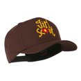 thumbnail image 5 of Girls Scout with Flower Embroidered Cap - Brown OSFM, 5 of 5