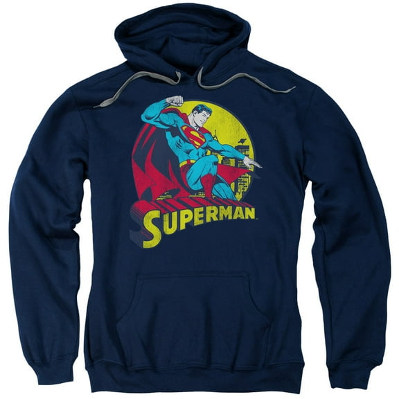 DC Comics Big Blue Adult Pullover Hoodie Sweatshirt Navy