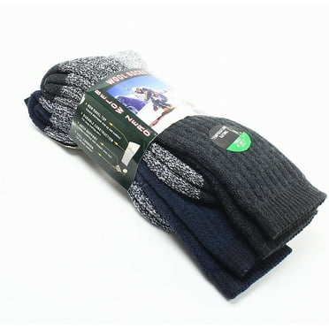 Below Zero Blue 2 Pair Mens Ski Printed Wool Socks