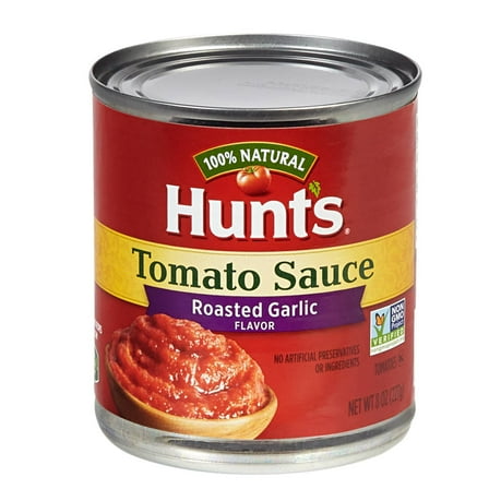 Hunt's Tomato Sauce with Roasted Garlic - 8 oz Packaging May Vary (Pack of 2)