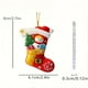 thumbnail image 2 of xihome Colgante navideño para coche con cadena para retrovisor, llavero, adorno para mochila, muñeco de nieve acrlico, Pap Noel, 2 of 5
