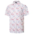 thumbnail image 2 of GENTS BLISS Golf Men Shirts Short Sleeve Shirts for Men Floral Print Men Polo Shirts, 2 of 12