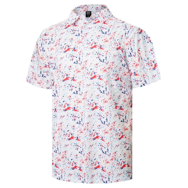 Gents Bliss Men's Floral Print Golf Polo Shirt photo 2