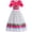 White, variant on Monster Cheerleader Cosplay Dress Halloween Puff Sleeves Pink Fancy-Dress