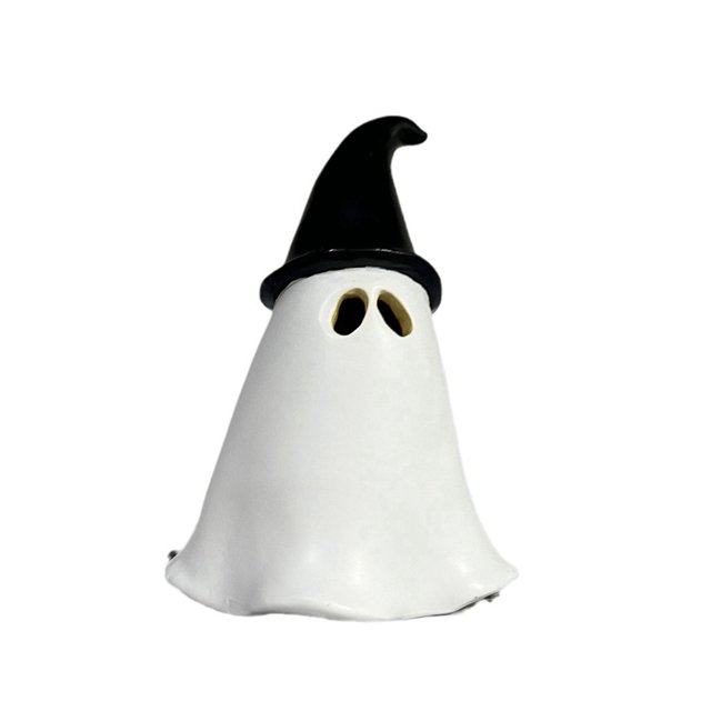 Quemador de Incienso Fantasma, y Espeluznante Quemador de Cascada de Resina con Forma de Fantasma , Decoración de Habitación, Decorativa de Halloween, Fantasma