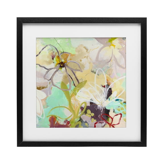 Last Days Of Spring Abstract Black Framed Print Under Glass, design by Design Fabrikken