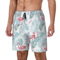 thumbnail image 2 of Uemuo Tropical Flamingo Pattern Mens Swim Trunks Quick Dry Board Shorts with Mesh Lining, Stretch Beach Shorts Quick Dry No-Chafing Board Shorts-3X-Large, 2 of 9