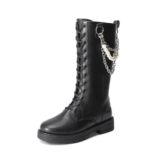 Botas DREAM PAIRS para Niñas, Altas hasta la Rodilla, con Cordones y Cierre Lateral