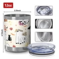 thumbnail image 3 of 12oz Tumblers Halloween Cute Ghosts with Boo Vacuum Insulated Stainless Steel Travel Tumbler Cups Mug with Lid and Straw for Beer,Coffee,Beverages with Cleaning Brush for Cold & Hot Drinks, 3 of 5