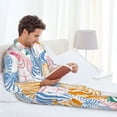 thumbnail image 4 of Wukai Zebra Colourful Men's Long-Sleeve Pajama Set - Comfortable Sleepwear with Button-Down Shirt and Pants-Large, 4 of 6