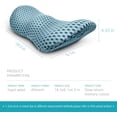 thumbnail image 4 of Lumbar Support Pillow for Office Chair, Memory Foam Lumbar Pillow for Lower Back Pain Relief (Blue), 4 of 14