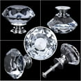 thumbnail image 6 of WALFRONT 16PCS Drawer Knobs 40mm Diamond Shape Crystal Glass Cabinet Knob Kitchen Cabinets Dresser Cupboard Wardrobe Clear Pulls Handles, 6 of 9