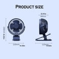 thumbnail image 2 of Inteprter Ventilador de Clip pequeño con carga USB, portátil, ajustable, para el hogar, la escuela, el bolsillo de escritorio, ventiladores eléctricos Electrodomésticos Rosado Inteprter HA064269-02, 2 of 6