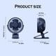 thumbnail image 2 of Inteprter Ventilador de Clip pequeño con carga USB, portátil, ajustable, para el hogar, la escuela, el bolsillo de escritorio, ventiladores eléctricos Electrodomésticos Rosado Inteprter HA064269-02, 2 of 6