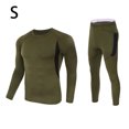 thumbnail image 3 of Guardurnaity Ropa interior térmica de invierno para hombre, mallas para mantener el calor, conjuntos de ropa para hombre, calzoncillos transpirables y Camisetas Verde oscuro S Guardurnaity AP013256-01, 3 of 6