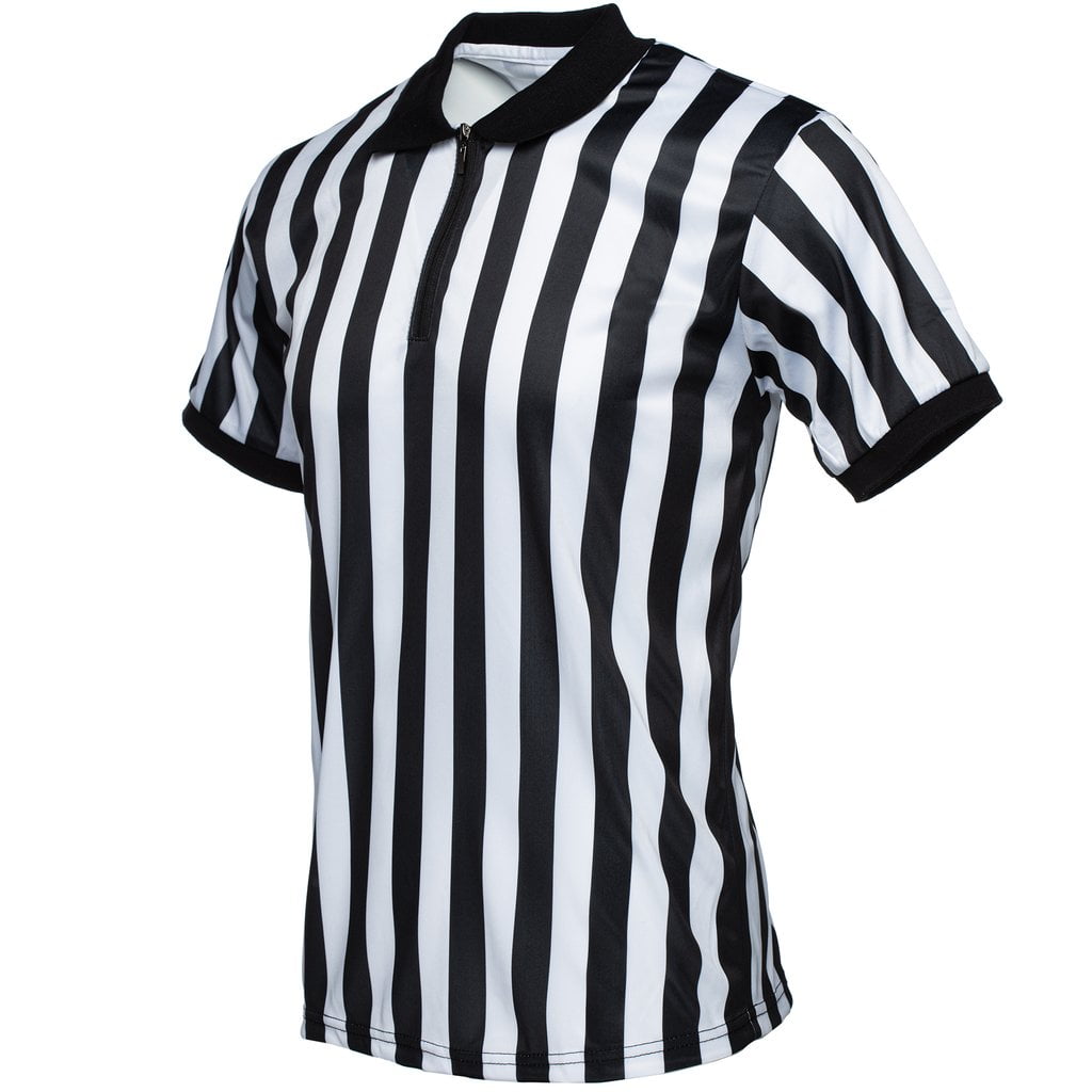Soccer Football Sports Unlimited Mens Official Pro-Style Zip Neck Adult Referee Jersey Officiating Shirt for Basketball 