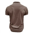 thumbnail image 6 of Men Polo Shirt Beefy Stretch Tops Dressy Short Sleeve Lightweight Jogging Tshirts Textured Shirt Men Work Khaki M, 6 of 8
