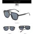 thumbnail image 4 of Lunettes de Soleil Mode Rétro pour Hommes et Femmes (Couleur : A, Taille : Medium), 4 of 4