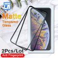 2Pcs No Fingerprint Matte Tempered Glass for iPhone 11 12 13 14 XS Max