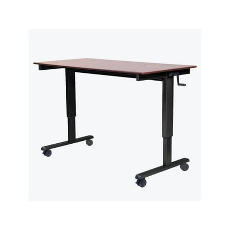 Luxor 48" Crank Adjustable Stand Up Crank Desk - Dark Walnut Desktop