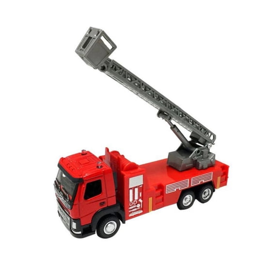 KYAIGUO Kids Toy Car Alloy Metal Sliding Fire Toy Model 2.16*5.7*2.36inch(Ladder Fire Truck)