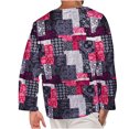 thumbnail image 3 of Blusa superior con cordón de manga larga estampada cómoda informal de moda para hombre Pompotops  oipoqjl34862, 3 of 8
